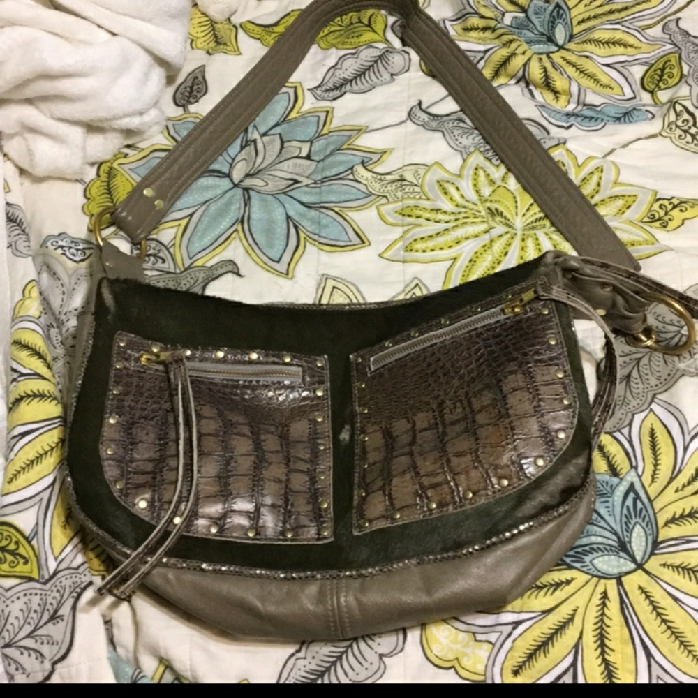 Vintage Maya Moon leather crossover bag